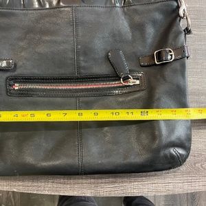 Coach all black leather bag